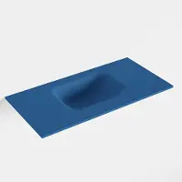 Mondiaz lex jeans solid surface inleg wastafel voor toiletmeubel 60 cm. Positie wasbak midden