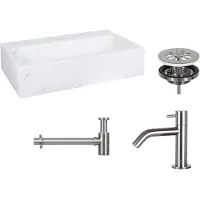 Differnz Fonteinset mix en match flat marmer 38x24x7 cm