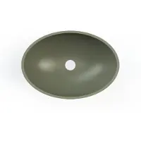 Boss & Wessing Waskom BWS Prince Cast Marble 49x34 cm Ovaal Mat Groen