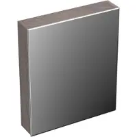 Forzalaqua Spiegelkast Uni 59.5x68.5x12.5 Cm 1 Deur Links Tweezijdig Spiegel Silver Grey