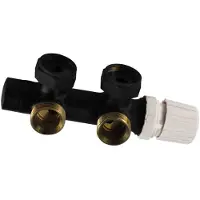 Boss & Wessing Onderblok bws rio thermostatisch 3/4'' mat zwart haaks rechts zonder knop