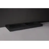 Forzalaqua Wastafel bellezza doppio cloudy marmer graniet gezoet 2 kraangaten 140,5x51,5x9 cm