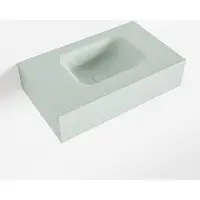 Mondiaz lex greey vrijhangende solid surface wastafel 50 cm. Positie wasbak rechts