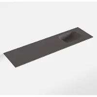 Mondiaz lex dark_grey solid surface inleg wastafel voor toiletmeubel 110 cm. Positie wasbak rechts