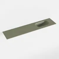 Mondiaz eden army solid surface inleg wastafel voor toiletmeubel 100 cm. Positie wasbak rechts