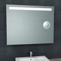 Boss & Wessing Badkamerspiegel BWS Mire Rechthoek Inclusief LED Verlichting + Scheerspiegel 120 cm