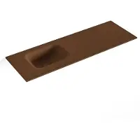 Mondiaz LEX Rust solid surface inleg wastafel voor toiletmeubel 90cm. Positie wasbak links