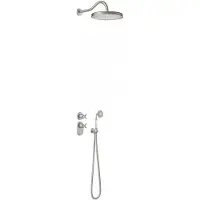 Tres Regendoucheset clasic thermostatische inbouw 2-wegs rvs