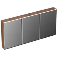 Forzalaqua Spiegelkast Uni 140x68.5x12.5 Cm 3 Deuren Tweezijdig Spiegel Noten Pure Walnut