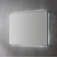 Sanilux Spiegel decor met indirecte led verlichting 120x70 cm mat zwart