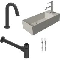 Salenzi fonteinset spy 45x20 cm mat grijs