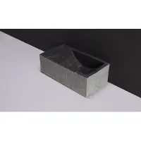Forzalaqua Fontein kalmar hardsteen gezoet gefrijnd zonder kraangat links 40x22x10 cm