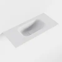 Mondiaz EDEN Talc solid surface inleg wastafel voor toiletmeubel 50cm. Positie wasbak rechts