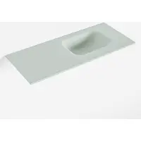 Mondiaz lex greey solid surface inleg wastafel voor toiletmeubel 70 cm. Positie wasbak rechts