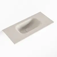 Mondiaz EDEN Linen solid surface inleg wastafel voor toiletmeubel 50cm. Positie wasbak midden
