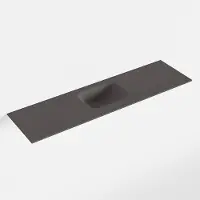 Mondiaz LEX Dark_grey solid surface inleg wastafel voor toiletmeubel 110cm. Positie wasbak midden