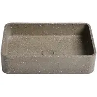 Ideavit Waskom idea.gaia 50x32.5x12 cm vierkant terrazzo grijs/bruin