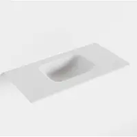 Mondiaz lex talc solid surface inleg wastafel voor toiletmeubel 60 cm. Positie wasbak midden
