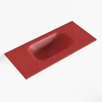 Mondiaz EDEN Fire solid surface inleg wastafel voor toiletmeubel 50cm. Positie wasbak midden