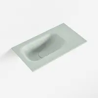 Mondiaz eden greey solid surface inleg wastafel voor toiletmeubel 40 cm. Positie wasbak links