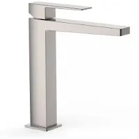 Tres Wastafelmengkraan slim exclusive vierkant met hendel rvs