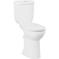 Boss & Wessing Duoblok Toiletpot Staand Verhoogd +5.5 cm Wit Compleet (AO)