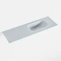 Mondiaz eden clay solid surface inleg wastafel voor toiletmeubel 70 cm. Positie wasbak rechts