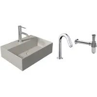 Salenzi fonteinset spy mat grijs 40x30 cm chroom