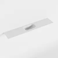 Mondiaz EDEN Talc solid surface inleg wastafel voor toiletmeubel 110cm. Positie wasbak midden