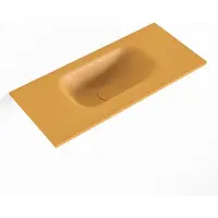 Mondiaz eden ocher solid surface inleg wastafel voor toiletmeubel 50 cm. Positie wasbak midden