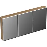 Forzalaqua Spiegelkast Uni 140x68.5x12.5 Cm 3 Deuren Tweezijdig Spiegel Eiken Oyster