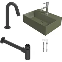 Salenzi fonteinset spy 40x30 cm mat legergroen