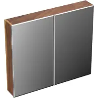 Forzalaqua Spiegelkast Uni 80x12.5x68.8 Cm 2 Deuren Tweezijdig Spiegel Noten Pure Walnut