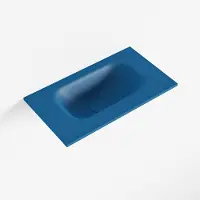 Mondiaz eden jeans solid surface inleg wastafel voor toiletmeubel 40 cm. Positie wasbak midden