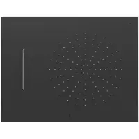 Tres Hoofddouche plafond met waterval 50x65 cm mat zwart