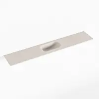 Mondiaz eden linen solid surface inleg wastafel voor toiletmeubel 120 cm. Positie wasbak midden