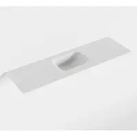 Mondiaz LEX Talc solid surface inleg wastafel voor toiletmeubel 100cm. Positie wasbak midden