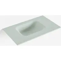 Mondiaz lex greey solid surface inleg wastafel voor toiletmeubel 50 cm. Positie wasbak links