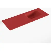 Mondiaz LEX Fire solid surface inleg wastafel voor toiletmeubel 80cm. Positie wasbak rechts