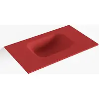 Mondiaz LEX Fire solid surface inleg wastafel voor toiletmeubel 50cm. Positie wasbak midden