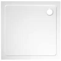 Aqualine Tecmi Kunstmarmeren douchebak, vierkant 90x90cm, wit