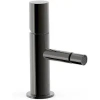 Tres Bidetmengkraan Study Exclusive 1-Knop Uitloop Recht 8 cm Rond Metallic Zwart