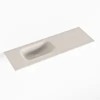 Mondiaz eden linen solid surface inleg wastafel voor toiletmeubel 70 cm. Positie wasbak links