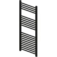 Boss & Wessing Radiator bws wingrave 120x40 cm mat zwart zij-onderaansluiting