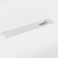 Mondiaz eden talc solid surface inleg wastafel voor toiletmeubel 120 cm. Positie wasbak rechts