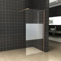 Boss & Wessing Bws inloopdouche pro line middenband 120x200 geborsteld brons koper profiel en stang