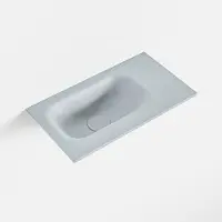 Mondiaz EDEN Clay solid surface inleg wastafel voor toiletmeubel 40cm. Positie wasbak links