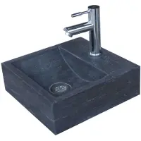 Sanilux FonteinPack SQUAR hardsteen 30x30x10cm (Keuze uit 18kranen)