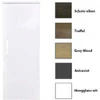 Sanicare Kolomkast q6/q14/q16 soft-close deur chromen greep 90x33,5x32 cm truffel