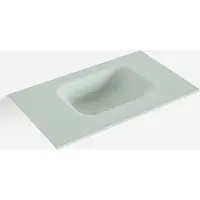 Mondiaz LEX Greey solid surface inleg wastafel voor toiletmeubel 50cm. Positie wasbak rechts